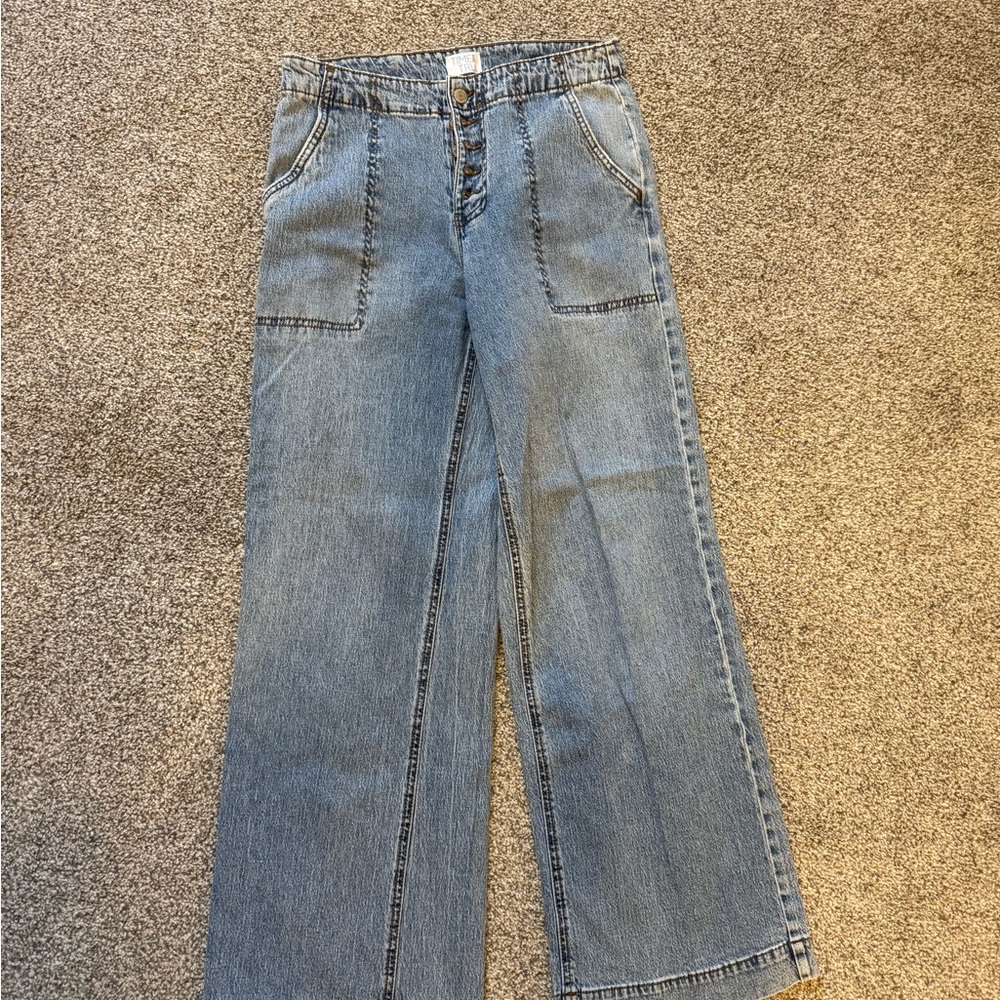 Time and Tru Light Blue Wide Leg Jeans